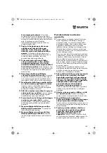 Предварительный просмотр 108 страницы Würth EPM 160-E Translation Of The Original Operating Instructions