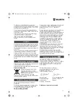 Предварительный просмотр 111 страницы Würth EPM 160-E Translation Of The Original Operating Instructions