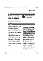 Предварительный просмотр 118 страницы Würth EPM 160-E Translation Of The Original Operating Instructions