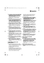 Предварительный просмотр 119 страницы Würth EPM 160-E Translation Of The Original Operating Instructions