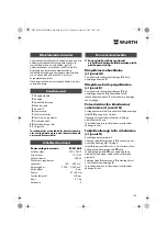 Предварительный просмотр 120 страницы Würth EPM 160-E Translation Of The Original Operating Instructions