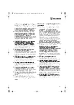 Предварительный просмотр 124 страницы Würth EPM 160-E Translation Of The Original Operating Instructions