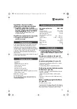 Предварительный просмотр 125 страницы Würth EPM 160-E Translation Of The Original Operating Instructions