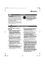 Предварительный просмотр 128 страницы Würth EPM 160-E Translation Of The Original Operating Instructions