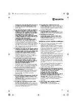 Предварительный просмотр 129 страницы Würth EPM 160-E Translation Of The Original Operating Instructions