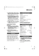 Предварительный просмотр 130 страницы Würth EPM 160-E Translation Of The Original Operating Instructions