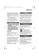 Предварительный просмотр 132 страницы Würth EPM 160-E Translation Of The Original Operating Instructions