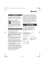 Предварительный просмотр 139 страницы Würth EPM 160-E Translation Of The Original Operating Instructions