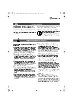 Предварительный просмотр 140 страницы Würth EPM 160-E Translation Of The Original Operating Instructions