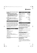 Предварительный просмотр 142 страницы Würth EPM 160-E Translation Of The Original Operating Instructions