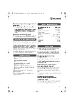 Предварительный просмотр 147 страницы Würth EPM 160-E Translation Of The Original Operating Instructions