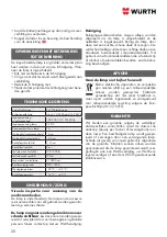 Preview for 20 page of Würth ERGOPOWER TWINBLADE+ Manual