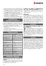 Preview for 30 page of Würth ERGOPOWER TWINBLADE+ Manual