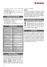 Preview for 52 page of Würth ERGOPOWER TWINBLADE+ Manual