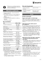 Preview for 113 page of Würth ESF 500-E Universal Operating Instructions Manual