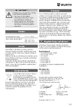 Preview for 123 page of Würth ESF 500-E Universal Operating Instructions Manual