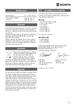 Preview for 131 page of Würth ESF 500-E Universal Operating Instructions Manual