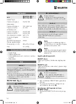 Предварительный просмотр 16 страницы Würth EVAPO MAT 0891 764 400 Translation Of The Original Operating Instructions