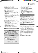 Предварительный просмотр 47 страницы Würth EVAPO MAT 0891 764 400 Translation Of The Original Operating Instructions