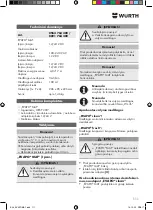 Предварительный просмотр 111 страницы Würth EVAPO MAT 0891 764 400 Translation Of The Original Operating Instructions