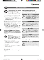 Предварительный просмотр 124 страницы Würth EVAPO MAT 0891 764 400 Translation Of The Original Operating Instructions