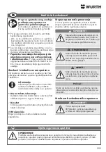 Предварительный просмотр 293 страницы Würth EWS 10-115 COMPACT Translation Of The Original Operating Instructions