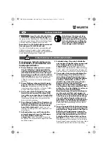 Предварительный просмотр 5 страницы Würth EWS 14-125 INOX English Translation Of The Original Operating Instructions