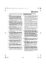 Предварительный просмотр 6 страницы Würth EWS 14-125 INOX English Translation Of The Original Operating Instructions