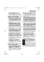 Предварительный просмотр 7 страницы Würth EWS 14-125 INOX English Translation Of The Original Operating Instructions