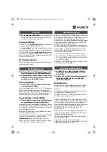 Предварительный просмотр 9 страницы Würth EWS 14-125 INOX English Translation Of The Original Operating Instructions