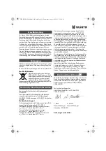 Предварительный просмотр 10 страницы Würth EWS 14-125 INOX English Translation Of The Original Operating Instructions