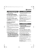 Предварительный просмотр 14 страницы Würth EWS 14-125 INOX English Translation Of The Original Operating Instructions