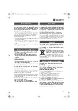 Предварительный просмотр 15 страницы Würth EWS 14-125 INOX English Translation Of The Original Operating Instructions