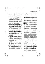 Предварительный просмотр 18 страницы Würth EWS 14-125 INOX English Translation Of The Original Operating Instructions