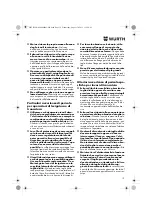 Предварительный просмотр 19 страницы Würth EWS 14-125 INOX English Translation Of The Original Operating Instructions