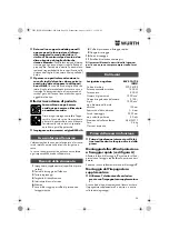 Предварительный просмотр 20 страницы Würth EWS 14-125 INOX English Translation Of The Original Operating Instructions