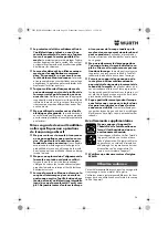 Предварительный просмотр 26 страницы Würth EWS 14-125 INOX English Translation Of The Original Operating Instructions