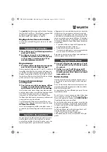 Предварительный просмотр 28 страницы Würth EWS 14-125 INOX English Translation Of The Original Operating Instructions