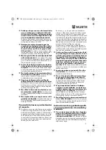 Предварительный просмотр 31 страницы Würth EWS 14-125 INOX English Translation Of The Original Operating Instructions