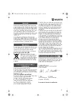 Предварительный просмотр 35 страницы Würth EWS 14-125 INOX English Translation Of The Original Operating Instructions