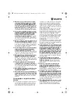 Предварительный просмотр 37 страницы Würth EWS 14-125 INOX English Translation Of The Original Operating Instructions