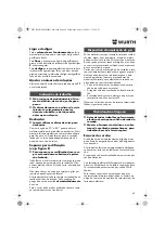 Предварительный просмотр 40 страницы Würth EWS 14-125 INOX English Translation Of The Original Operating Instructions