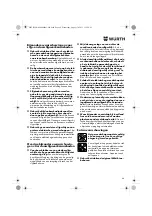 Предварительный просмотр 44 страницы Würth EWS 14-125 INOX English Translation Of The Original Operating Instructions