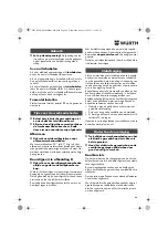 Предварительный просмотр 46 страницы Würth EWS 14-125 INOX English Translation Of The Original Operating Instructions