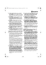 Предварительный просмотр 49 страницы Würth EWS 14-125 INOX English Translation Of The Original Operating Instructions