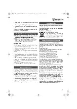 Предварительный просмотр 52 страницы Würth EWS 14-125 INOX English Translation Of The Original Operating Instructions