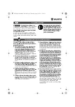 Предварительный просмотр 60 страницы Würth EWS 14-125 INOX English Translation Of The Original Operating Instructions