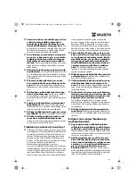 Предварительный просмотр 61 страницы Würth EWS 14-125 INOX English Translation Of The Original Operating Instructions