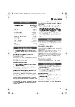 Предварительный просмотр 63 страницы Würth EWS 14-125 INOX English Translation Of The Original Operating Instructions