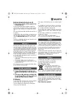 Предварительный просмотр 64 страницы Würth EWS 14-125 INOX English Translation Of The Original Operating Instructions